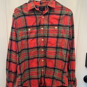 J. Crew plaid flannel button down shirt